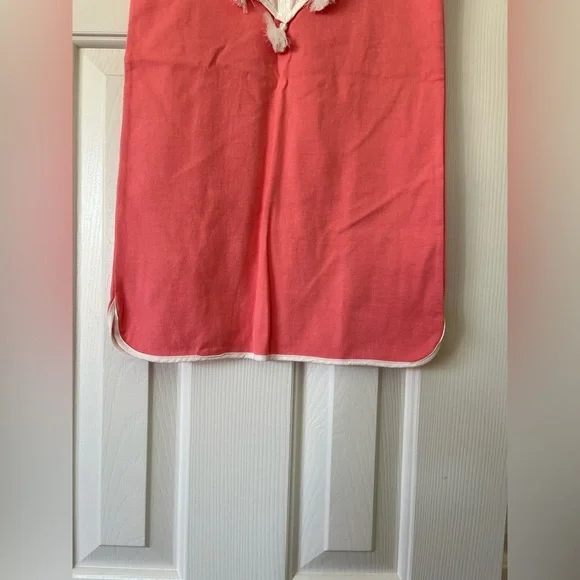 J Crew crewcuts size 5 coral t shirt dress with tassels, NWT - Picture 7 of 9